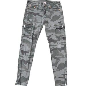 Vintage True Religion Jeans Size 29 CARGO LEGGINGS Camo